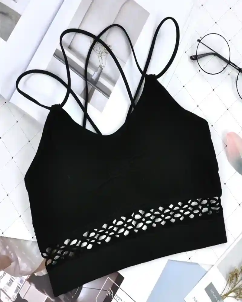 Ribbed Crop Top Bra