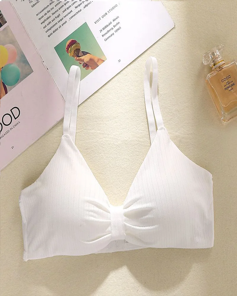 Front-Cinched Bralette Bra (nut)